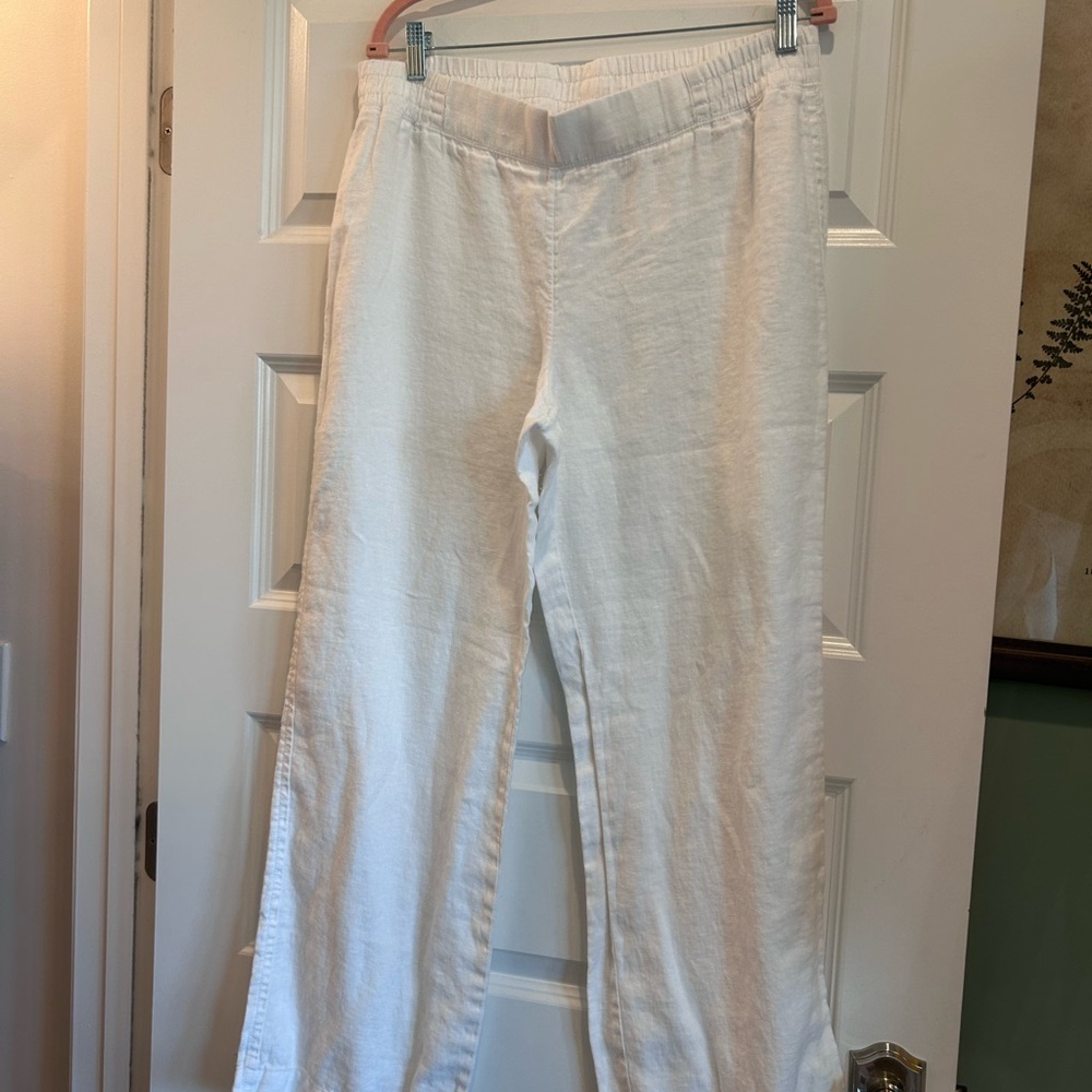 Lilly PulitzerEUC/L relaxed White linen pants